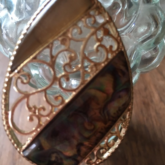 Vintage gold tone necklace with earrings - Picture 6 of 7